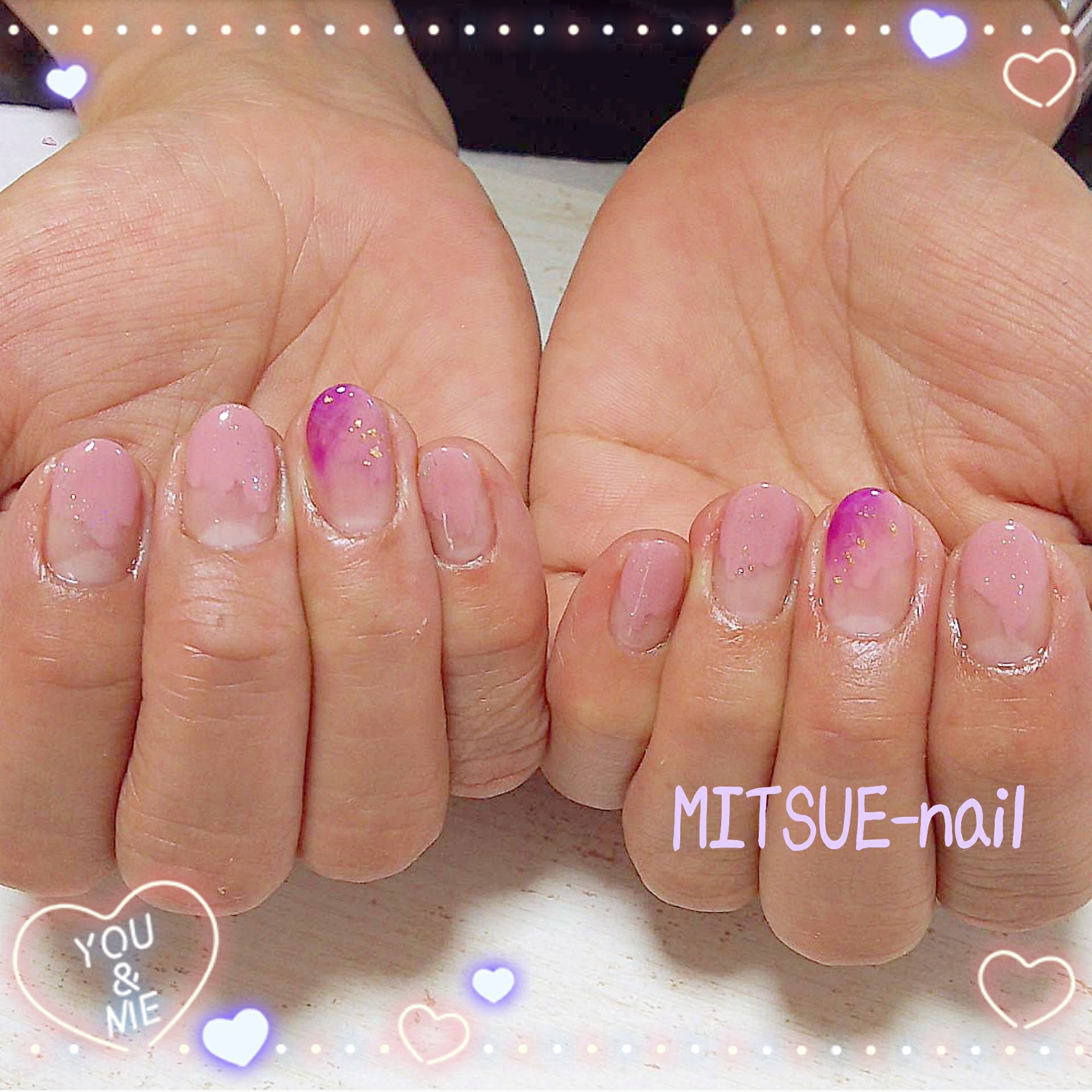 シンプルネイルの可愛いピンク 南行徳 浦安 新浦安 周辺にあるネイルサロン Mitsue Nailです